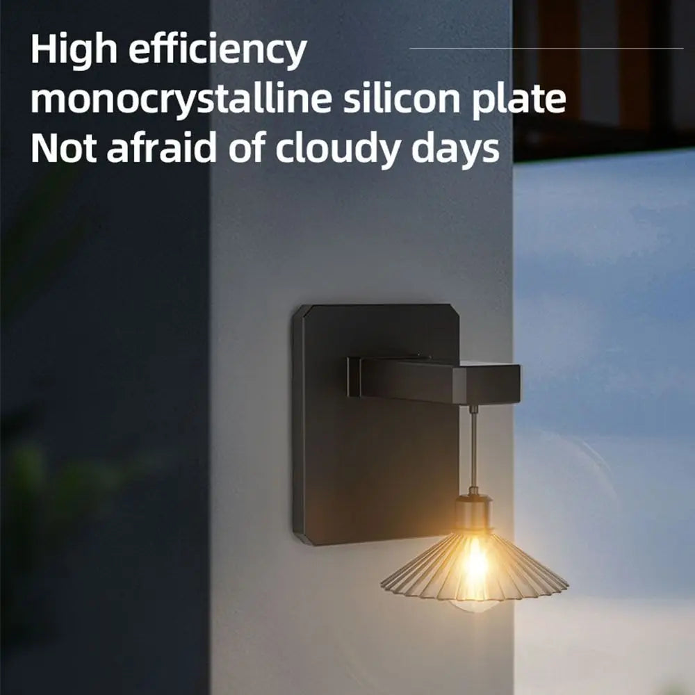 Waterproof LED Solar Wall Lamp Warm Light Auto On/Off Motion Sensor Solar Shed Outdoor Garden Light