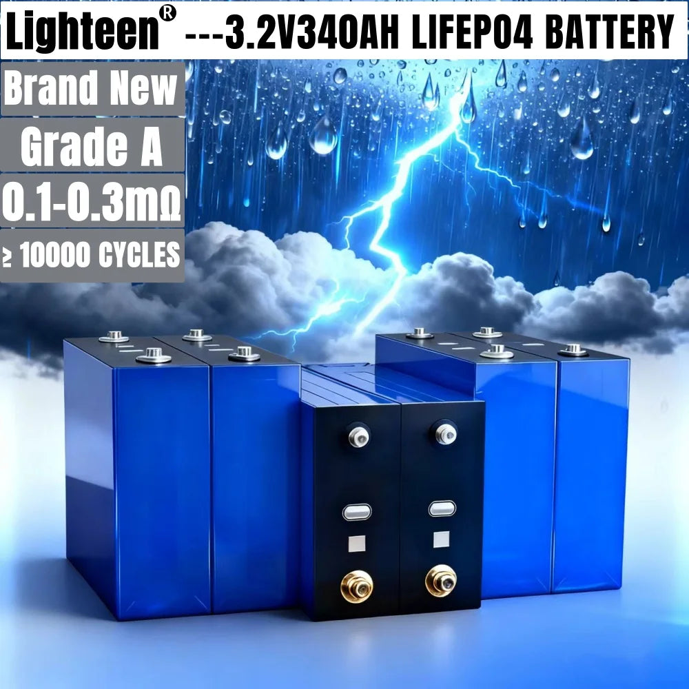 1-32PCS Lifepo4 Battery 3.2v340ah Grade A 10000+Cycle DIY 12V 24V 48V Lithium iron phosphate Cell For Camping Golf Cart
