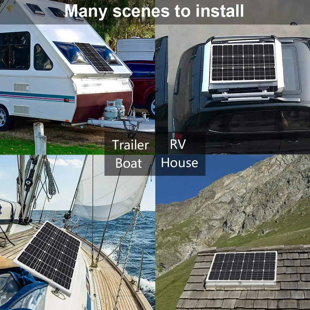 XINPUGUANG Rigid Glass Solar Panel Monocrystalline 10W 25W 50W 100W 200w Power Generation PV Panel charge  paneles solares PRIME RJ SOLAR PH