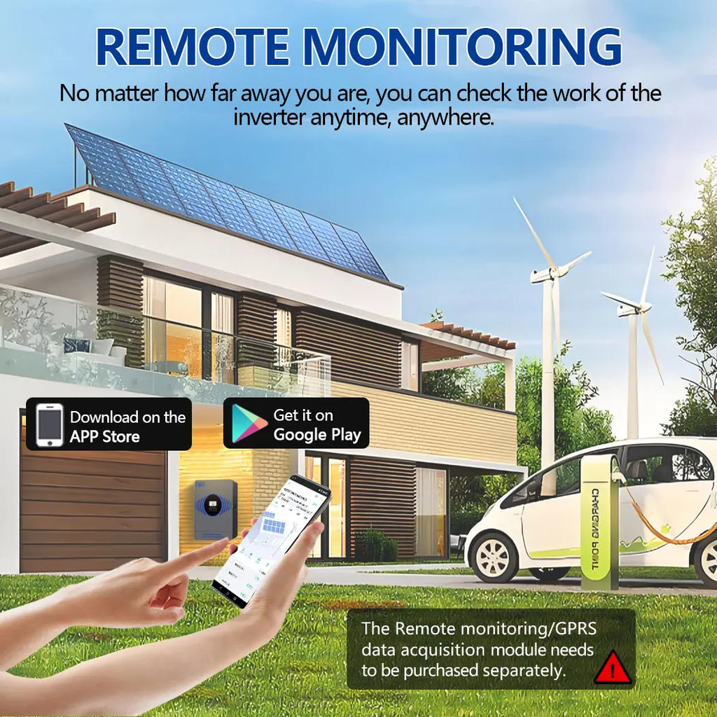 New Y&H 2.3KW 4.2KW Hybrid Solar Inverter 12V 24V to AC220V Off Grid Pure Sine Inverter Dual Output with MPPT 100A Solar Charger PRIME RJ SOLAR PH