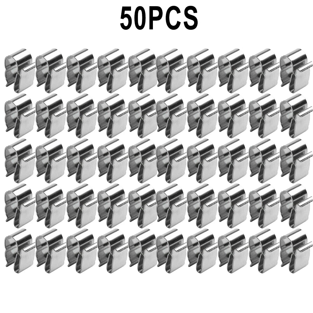 50/20Pcs 304 Stainless Steel Solar PV Cable Clips Clamp For PV Solar Cable Wire Installation Photovoltaic General High-Quality PRIME RJ SOLAR PH