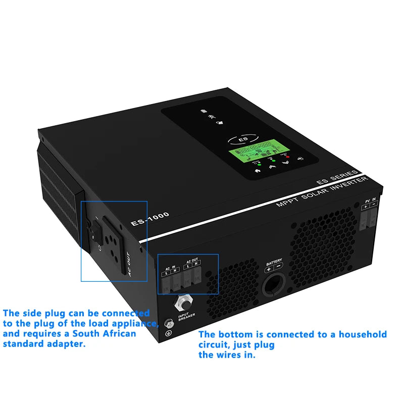 1600W 3000W Hybrid Solar Inverter 12V 24V 220V Pure Sine Wave Inverter Built in MPPT 80A Solar Charger Controller Max PV 400VDC PRIME RJ SOLAR PH