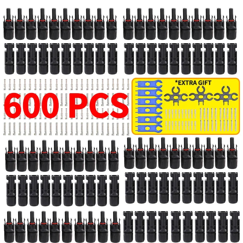 Free Shipping 400/200/100/10 Pcs Solar Connector PV Plug 1000V DC 30A  Connectors Kit for Photovoltaic PV/MC Cable 2.5/4/6mm²