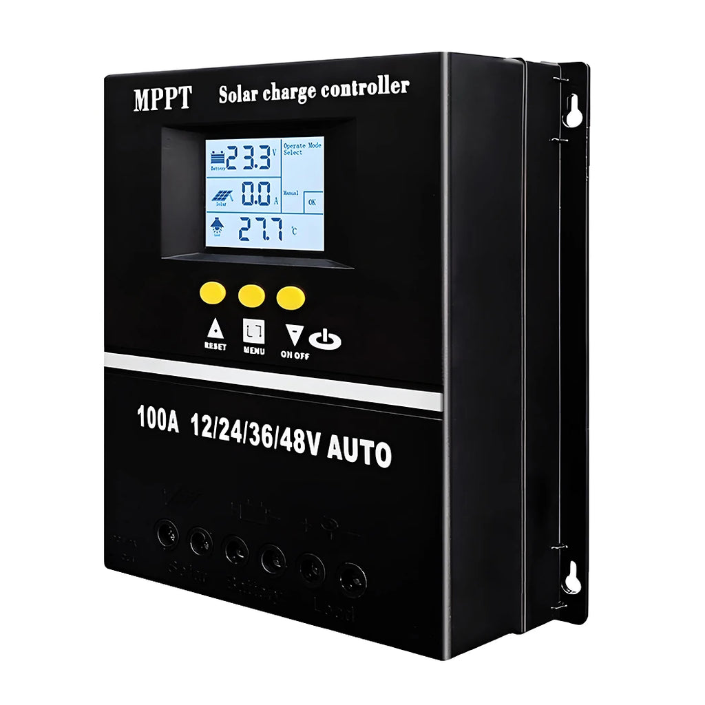 Y&H 60A 80A 100A MPPT Solar Charge Controller 12V 24V 36V 48V Solar Panel Lead Acid Lithium Battery Regulator Dual USB