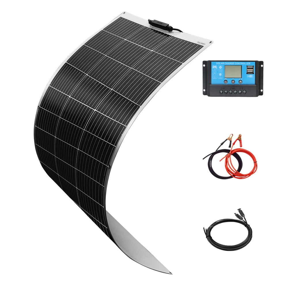 WUZECK 120W 240W 1200W 12V Flexible Solar Panel Cell 1-10 Pcs RV Caravan Boat Roof Battery Charging CE FCC RoHS WEEE