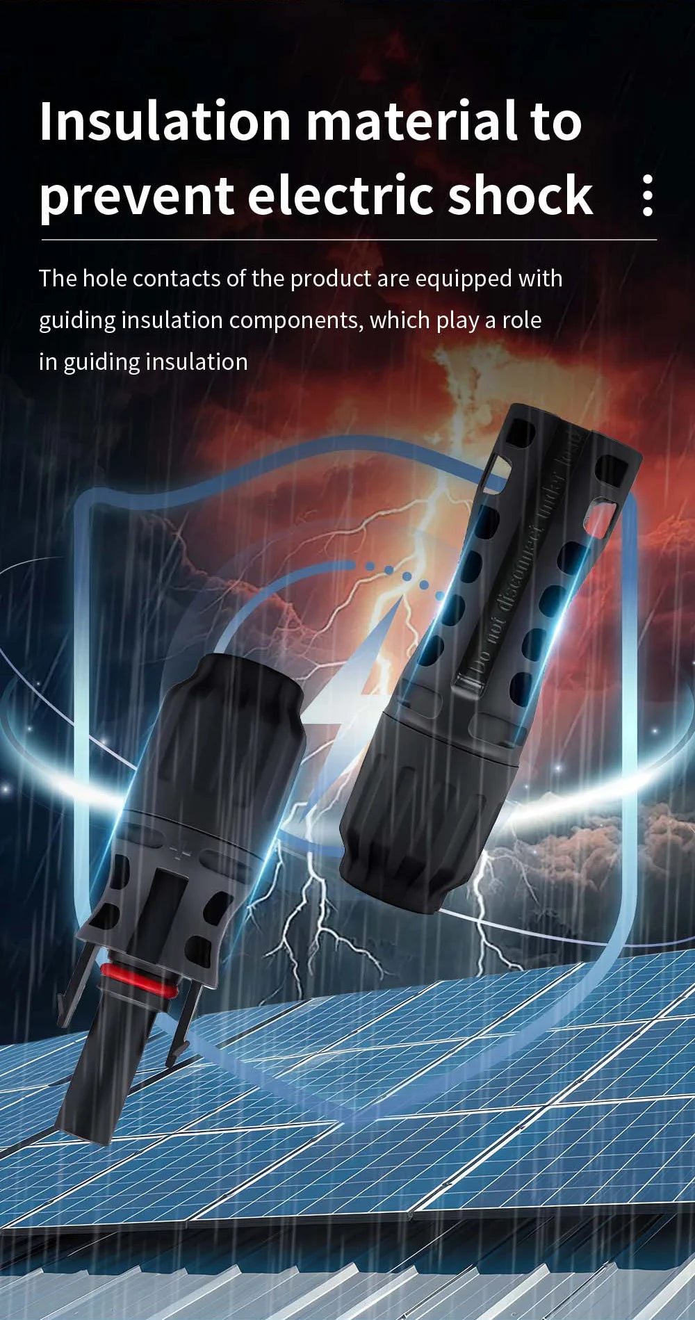 TOMZN 2 sets of PV Solar Connectors 1000V 1500V 32A 45A Panel Branch PV Photovoltaic Wire/Board Terminal Box Inverter IP67 10LOT PRIME RJ SOLAR PH