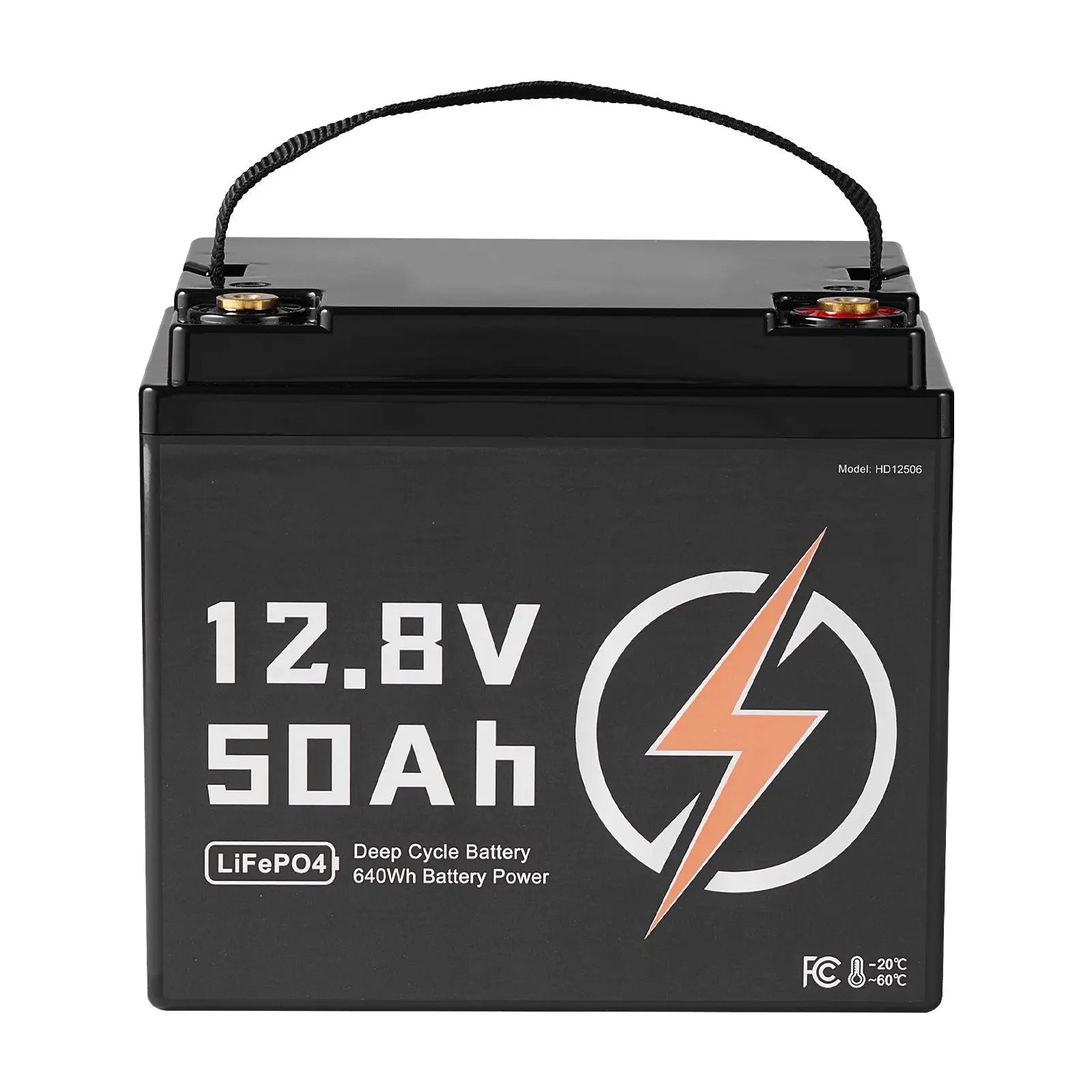 12V 50Ah LiFePO4 Battery Deep Cycle Lithium Iron Phosphate 15000 Cycles BMS Built Low Temperature Prot 5kwh Capacity 51.2V