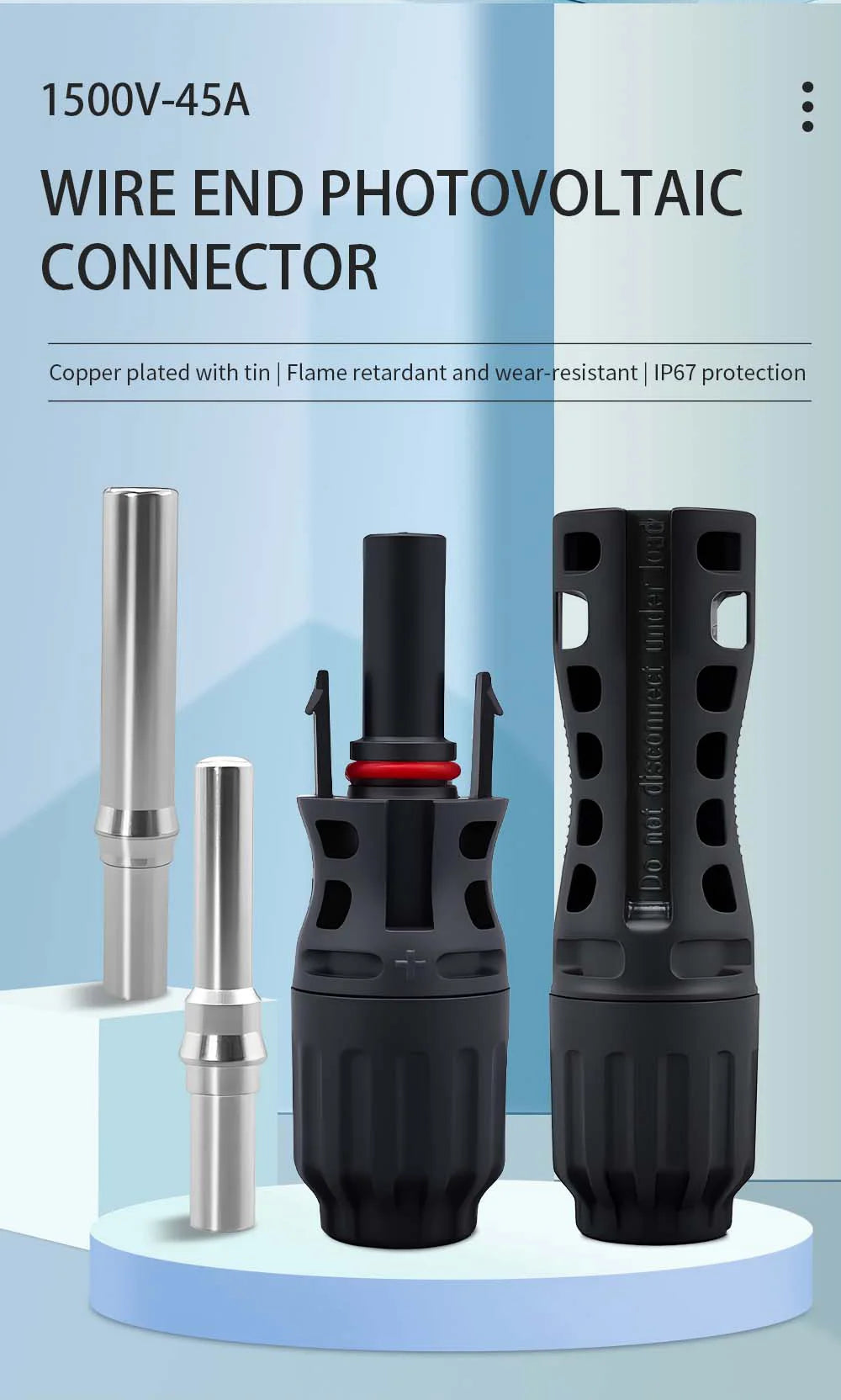 TOMZN 2 sets of PV Solar Connectors 1000V 1500V 32A 45A Panel Branch PV Photovoltaic Wire/Board Terminal Box Inverter IP67 10LOT PRIME RJ SOLAR PH