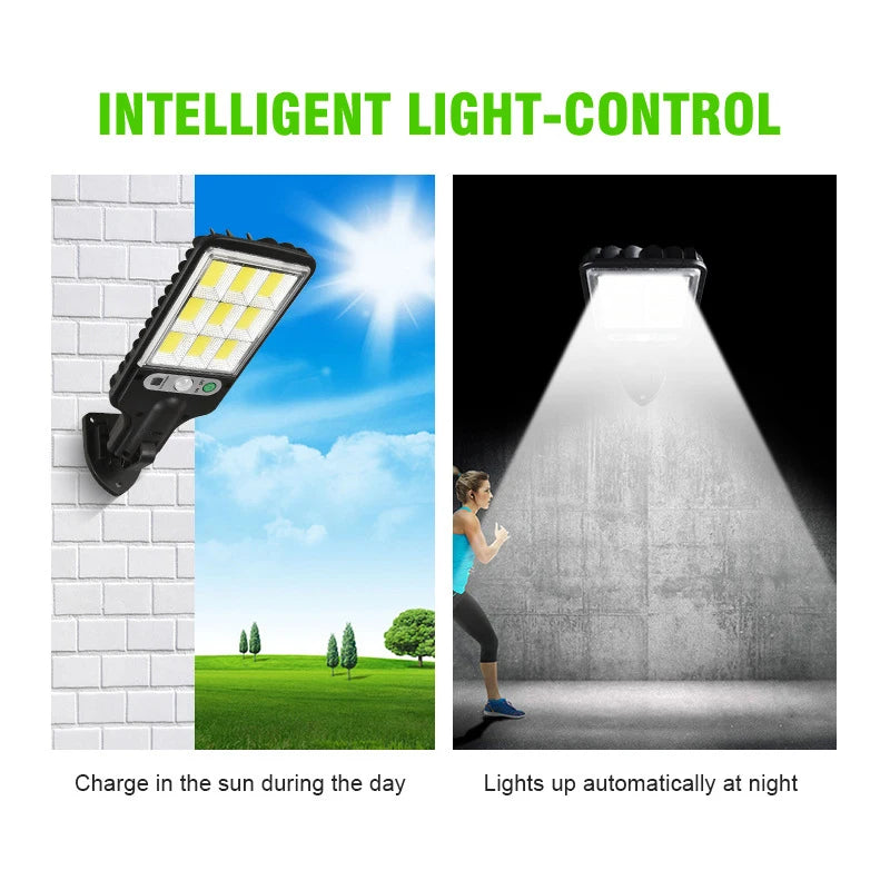 ZZZLFFZY 3106 Solar Lights Outdoor 3 Modes 30COB 72COB Waterproof Motion Sensor Security Street Lamp Garden Patio Path Yard 1.5-Year Warranty