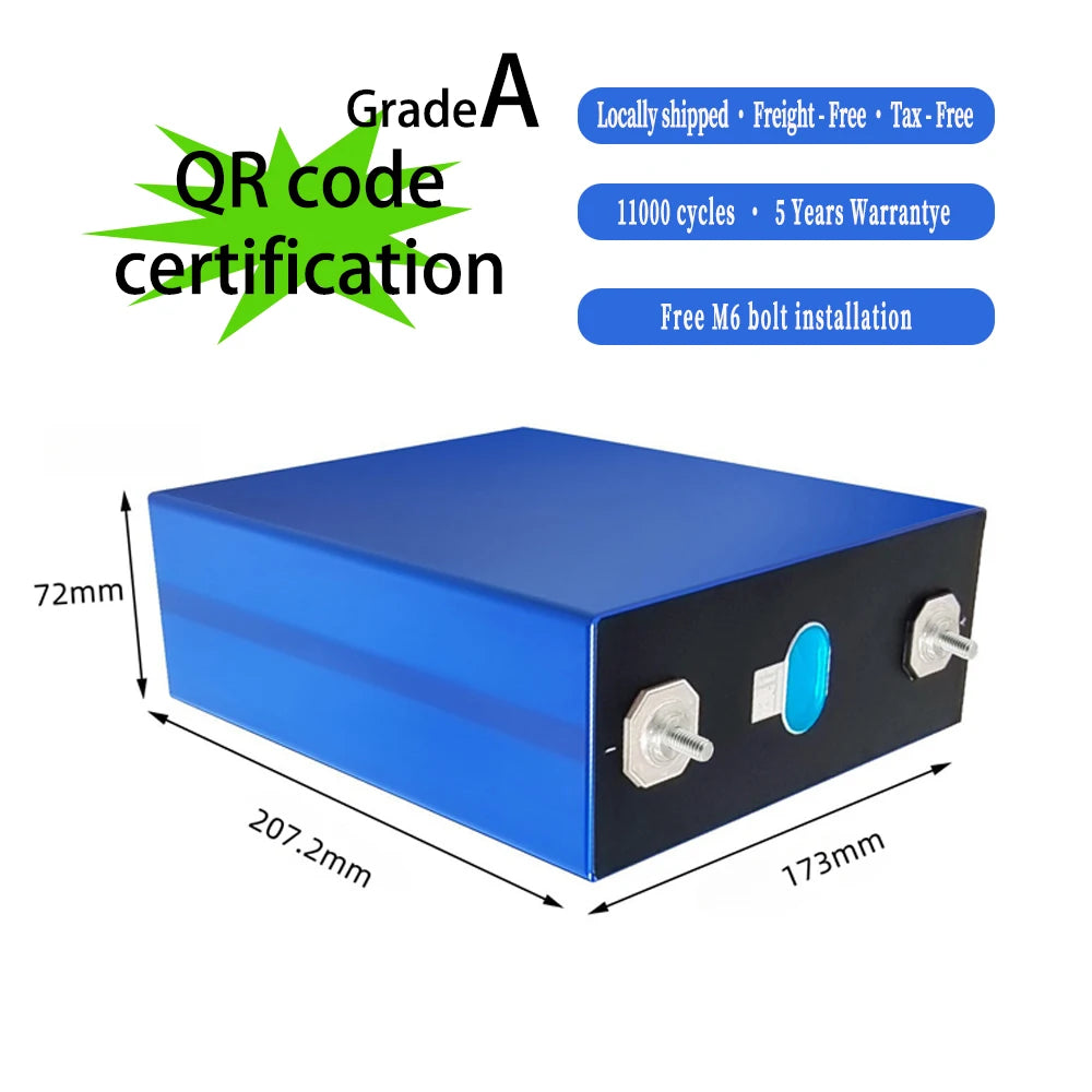 EU STOCK Grade a CATL 3.2V 302Ah 314ah 340Ah Lifepo4 Battery Packs Byd Solar Power From Wistek Power Lifepo4 310ah