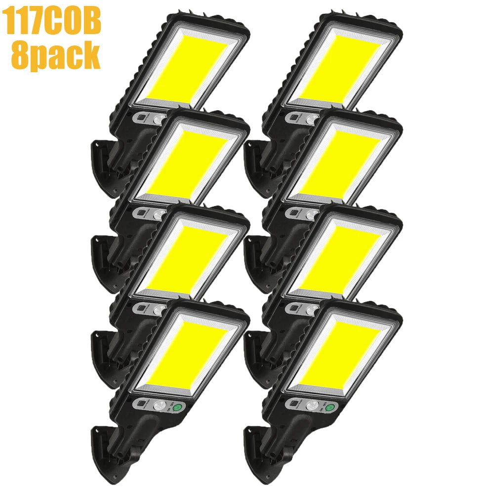 Solar Street Lights Outdoor Wireless Solar Security Wall Light Motion Sensor with 3 Lighting Modes for Courtyard Garden Patio