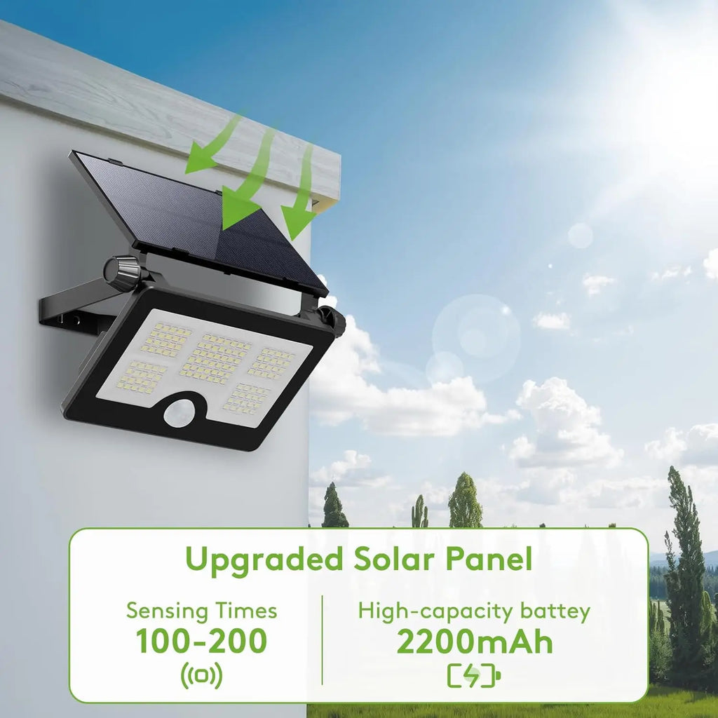 SKYSHADOW 232 LED Solar Floodlight Motion Sensor IP65 Waterproof Adjustable Wide-Angle Outdoor Garden Wall Lamp CCC CE RoHS