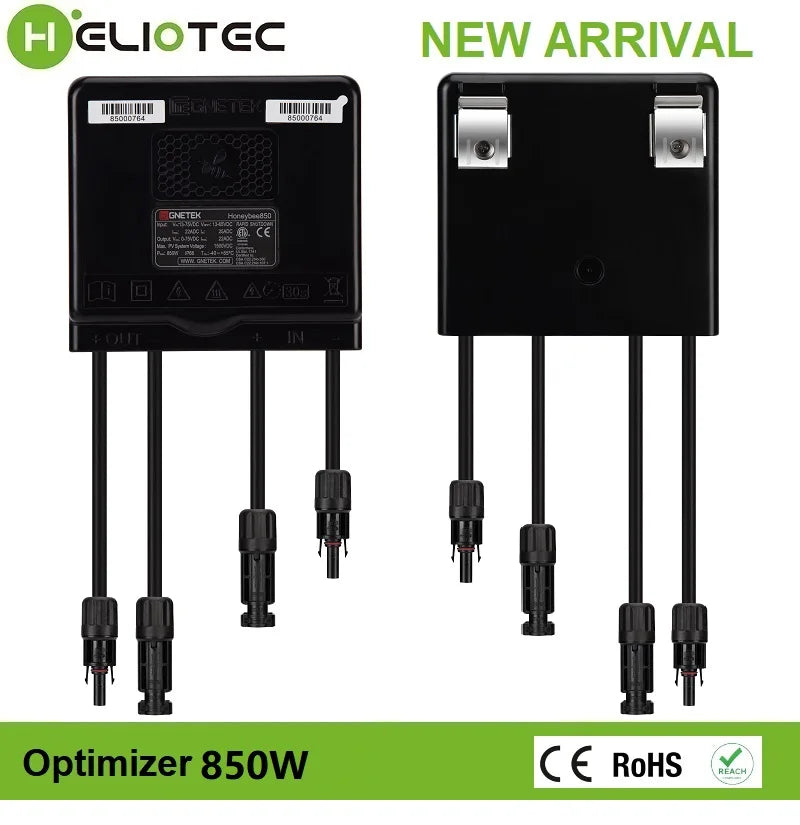 HELIOTEC 850/1600W PV Power Optimizer MPPT 12V-75V Input  Solar Panel Monitoring Voltage-Limiting Anti-Hotspot