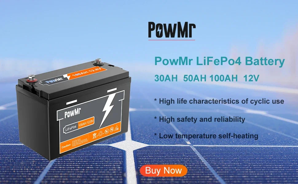 PowMr 6.2KW 4.2KW Hybrid Solar Inverter 24V 48V 220V On Off Grid Inverters Dual Output with MPPT 120A Solar Battery Charger