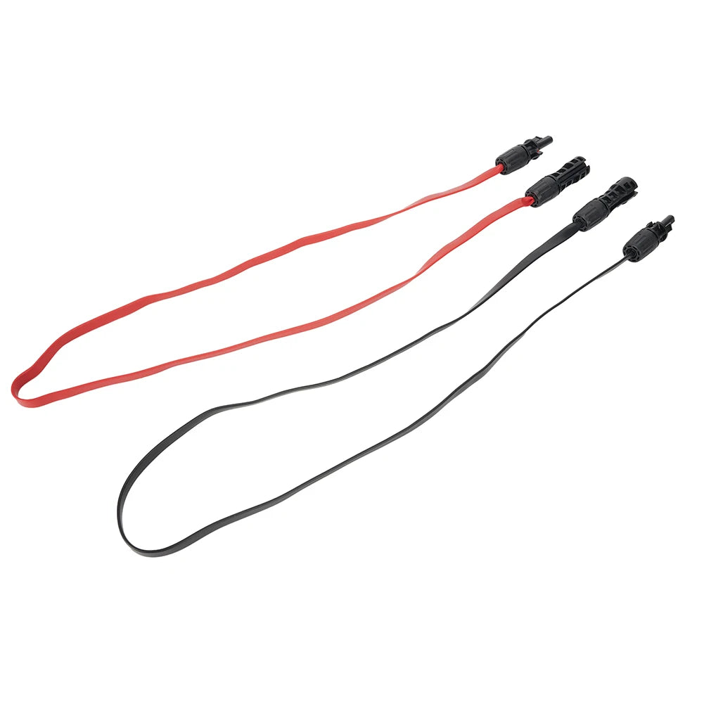 Flexible Flat Solar Cable 100cm PV Connector Compatible Copper Wire Core for Casement Window Installation