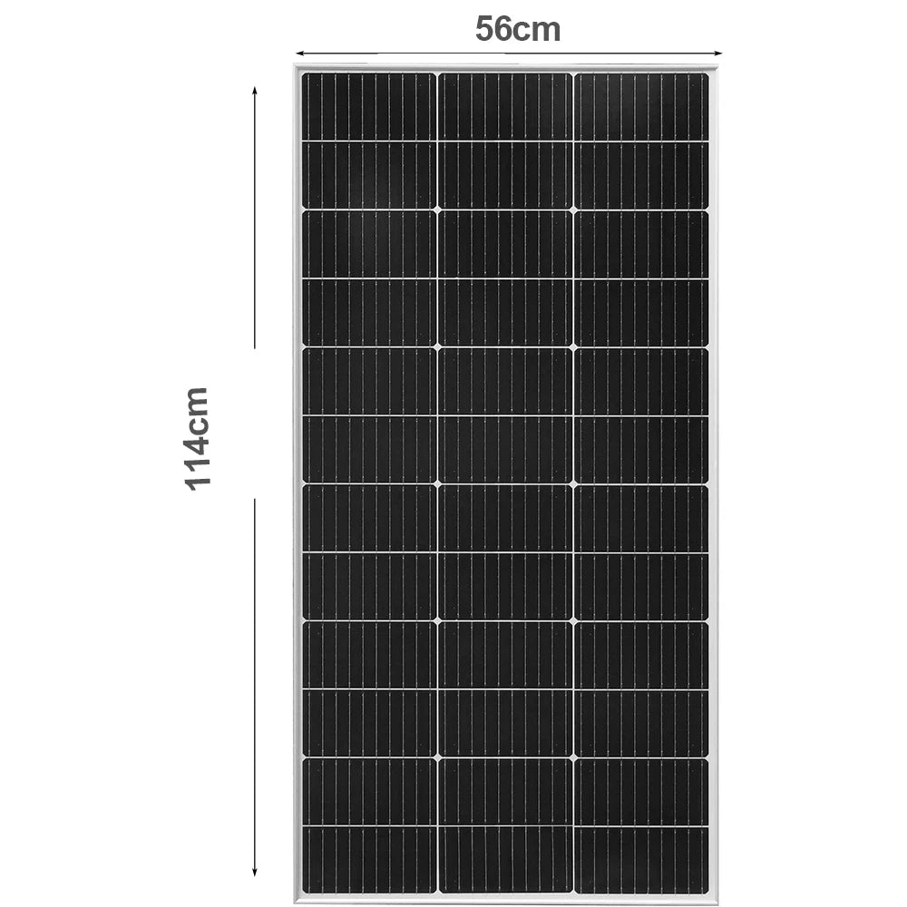 Rigid Glass Solar Panel 150W / 300W Monocrystalline Cell PV Photovoltaic Module 12v 24v Battery / plug and play system Home Car PRIME RJ SOLAR PH