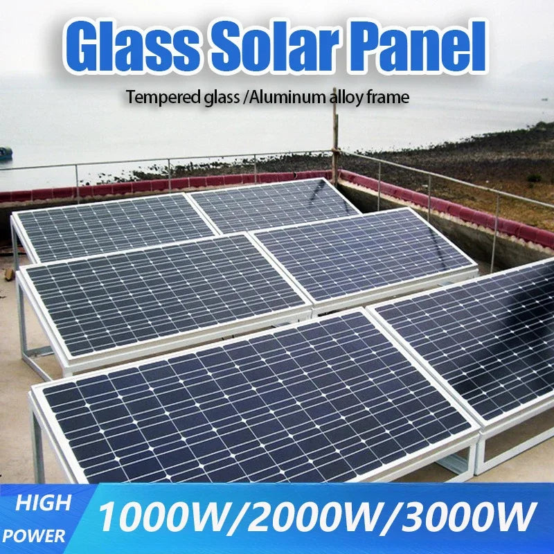 3000W Ultra High Power Solar Panel 12V 24V Efficient Charging Outdoor Household Camping Solar Power Generation System CE FCC