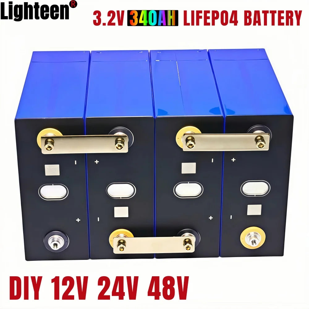 1-32PCS Lifepo4 Battery 3.2v340ah Grade A 10000+Cycle DIY 12V 24V 48V Lithium iron phosphate Cell For Camping Golf Cart