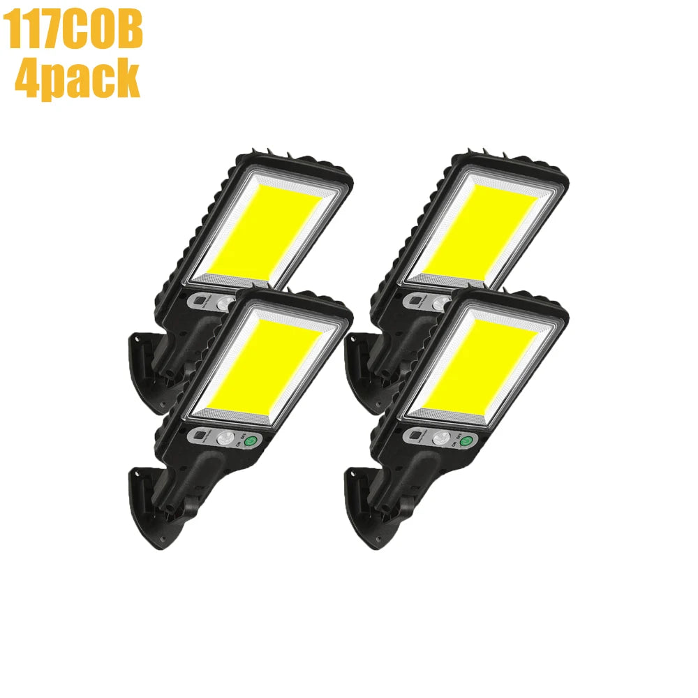 Solar Street Lights Outdoor Wireless Solar Security Wall Light Motion Sensor with 3 Lighting Modes for Courtyard Garden Patio