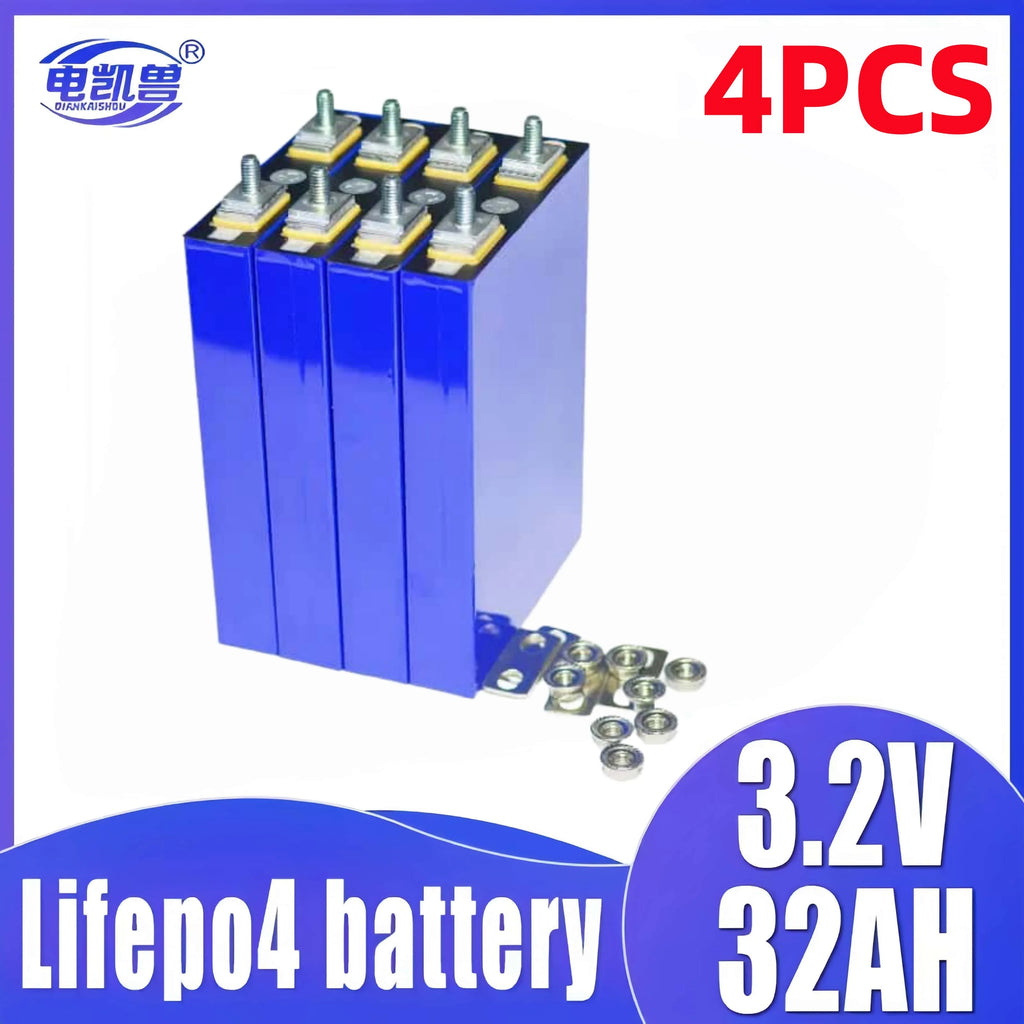 Grade a 3.2V LiFePO4 Battery for DIY Motorcycle Car Motor Modification 12.8V RV EV Home Storage - Various Sizes 20Ah-105Ah