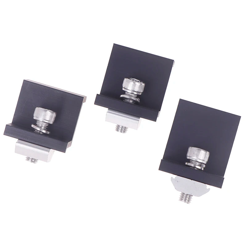 10pcs Solar Panel Mounting Fixing Clamp Adjustable Bracket End & Mid Clamp PV Panel Clip For Solar Panel PV Install Accessories PRIME RJ SOLAR PH