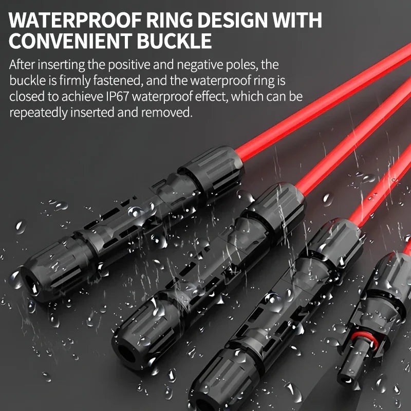 600/400/200/100/10Pcs Solar Panels Connectors Kit, PV Plug 1000V DC 30A, for Photovoltaic MC Cable 2.5/4/6mm² PRIME RJ SOLAR PH