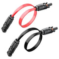 ABZV 65cm 12AWG Flat PV Solar Panel Cable Window Balcony Wire for Portable Power Station