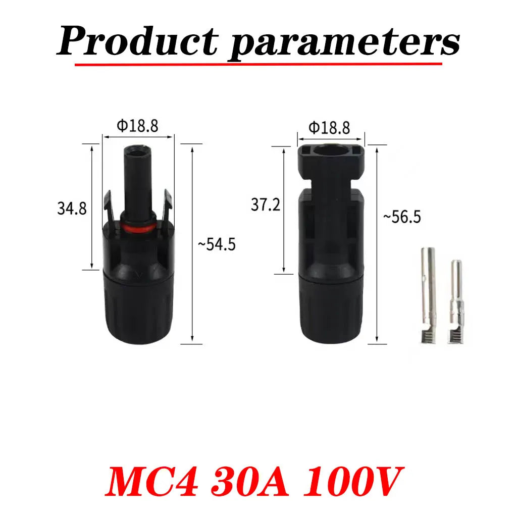 Solar Connectors 1000V 30A  Solar Panel Branch PV Connectors Photovoltaic Connect solar MC4 PRIME RJ SOLAR PH