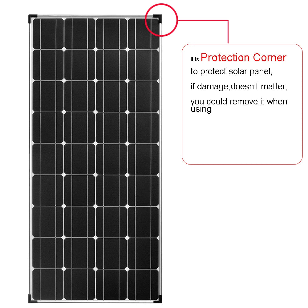 XINPUGUANG 100W 120W 150W Lightweight Solar Panel Module Aluminum Frame 12V 24V 36V Battery Car Home Farm Boat RV Camping Yacht CE FCC RoHS WEEE