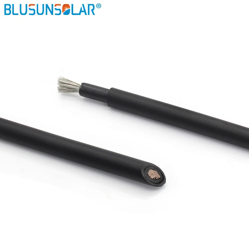20 Meters 1500V Solar Photovoltaic Wire Red Black Single Core 4mm2/6mm2 12/10AWG Cable Tinned Copper XLPE Jacket for PV Panels PRIME RJ SOLAR PH