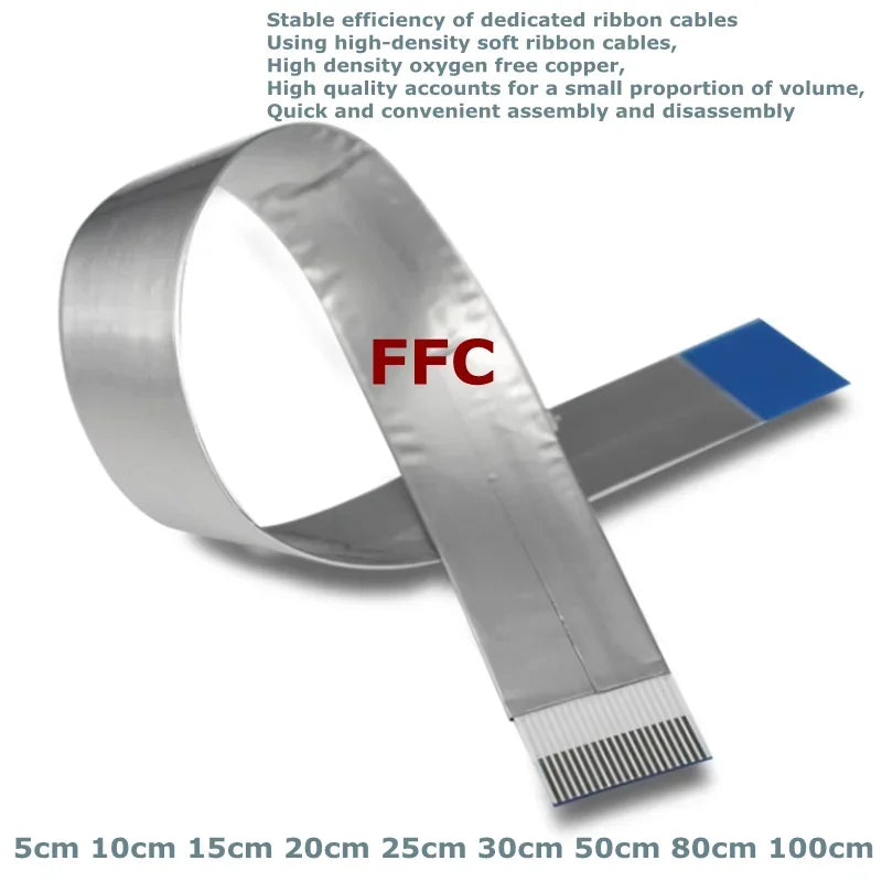 CABLECC Raspberry Pi FFC USB 3.0 Male Female Extension Flat Ribbon Cable FPV Slim Flat Soft Flexible FPC Charge CE