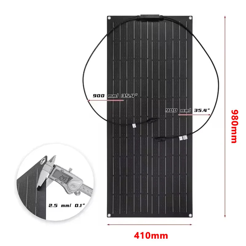 LUXUGLOW SEP-SP19 300W 600W Flexible Solar Panel 12V 24V 30A 60A Controller Camping RV Home Solar Power Bank CE FCC RoHS