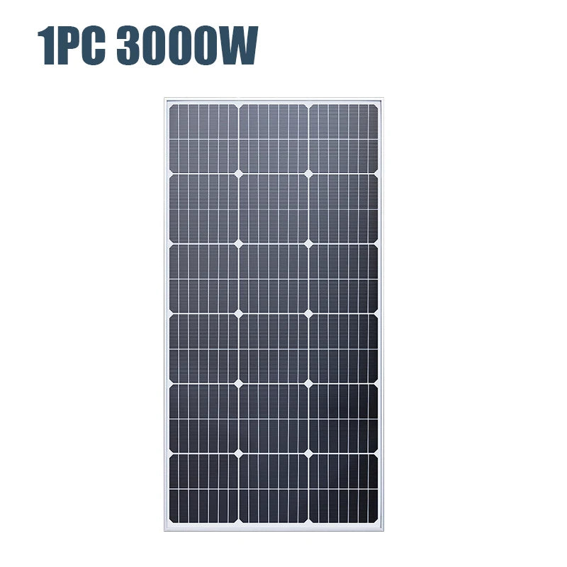 6000W 3kW Solar Panel 18V High Efficiency Flexible Portable Power Bank Outdoor Home RV Camping Battery Charging CE FCC