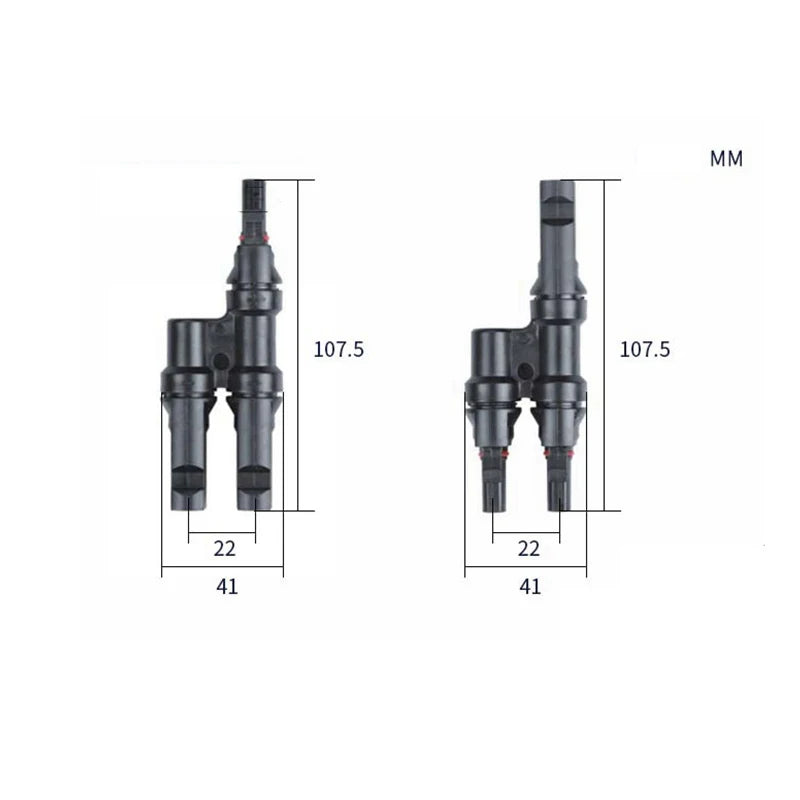 1 Pair T2/T3/T4/T5/T6 Male&Femal Branch PV Solar panel Cable Connectors 30A 1000V Electrical Photovoltaic Panel Wire Connector
