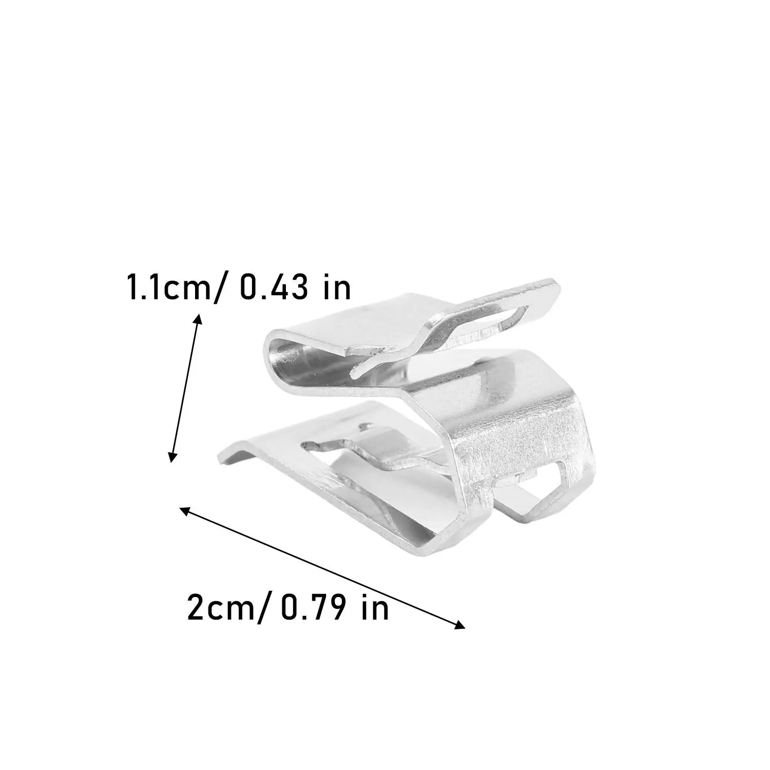 100/10Pcs Double-Wire Clip Stainless Steel Photovoltaic Wire Solar Panel Cable Clips Installation Fixing Clamp Wire Fastener