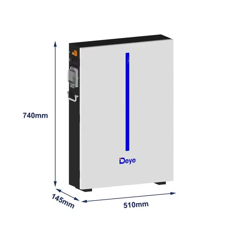 Deye 6.14KWh 51.2V 120Ah IP65 LiFePO4 Battery RW-M6.1-B High Safety Wall Mounted Energy Storage Battery for Home Solar PRIME RJ SOLAR PH