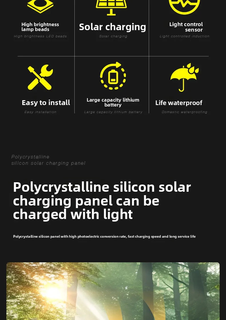 Solar Split Type Pendant Light Indoor Outdoor Super Bright Remote Control Waterproof Light Control CE