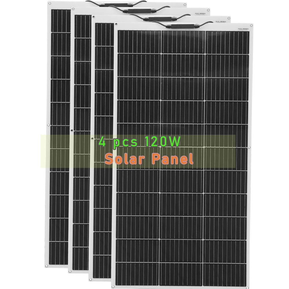 WUZECK 120W 240W 1200W 12V Flexible Solar Panel Cell 1-10 Pcs RV Caravan Boat Roof Battery Charging CE FCC RoHS WEEE
