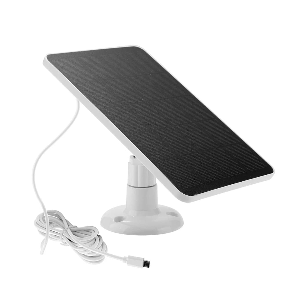 Solar Panel Charger Waterproof 20W 5V 1600MA Outdoor Solar Panels Type-C Output Lightweight for Wireless Outdoor Security Camera