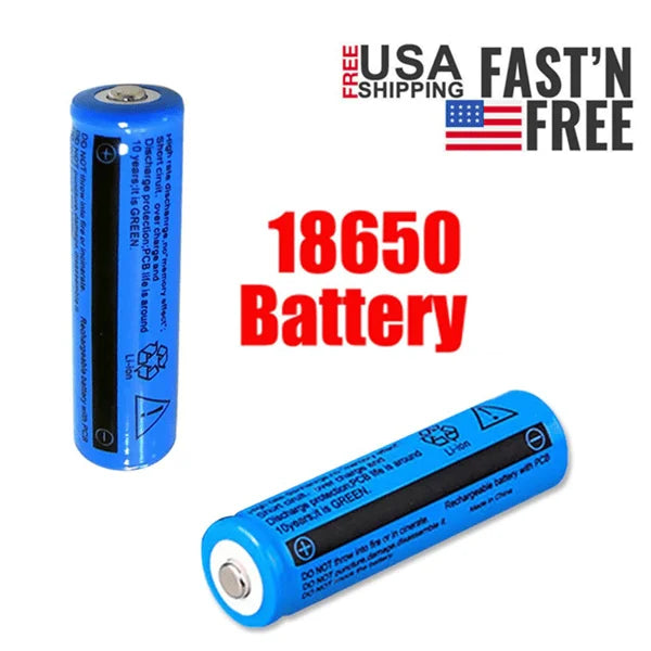4 PCS 3000mAh 18650 Rechargeable Cylindrical Lithium Ion Batteries 1PCS Double Charger Set for Flashlights and Headlamps