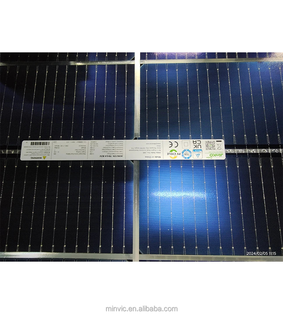 JINKO JKM625-650N-78HL4-BDV 625W 630W 650W N-Type Bifacial Solar Panel TUV IEC 12-Year Warranty Ready Stock