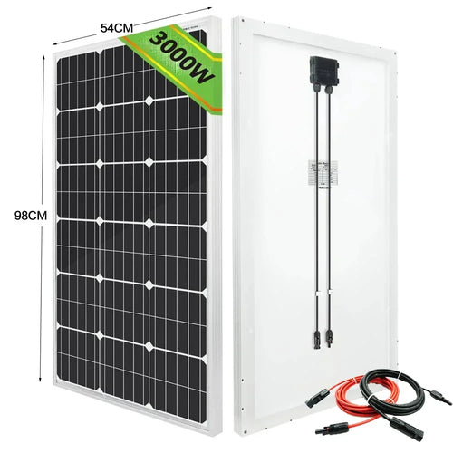 3000W Ultra High Power Solar Panel 12V-24V Efficient Charging Outdoor Household Camping Solar Power Generation System CE FCC