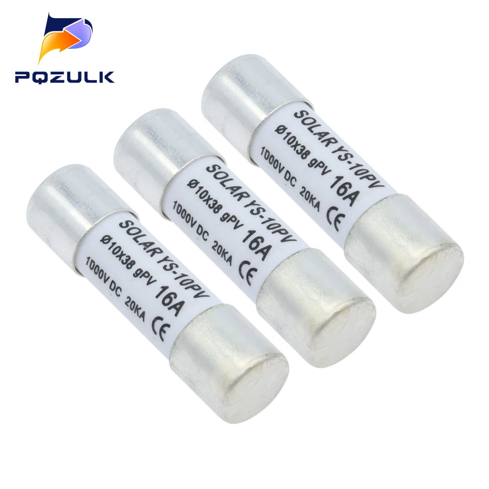 Solar DC Fuses 1000V PV Photovoltaic 6A 10A 15A 20A 25A 30A 10*38MM High Voltage for Solar System Short Circuit Protection gpV PRIME RJ SOLAR PH