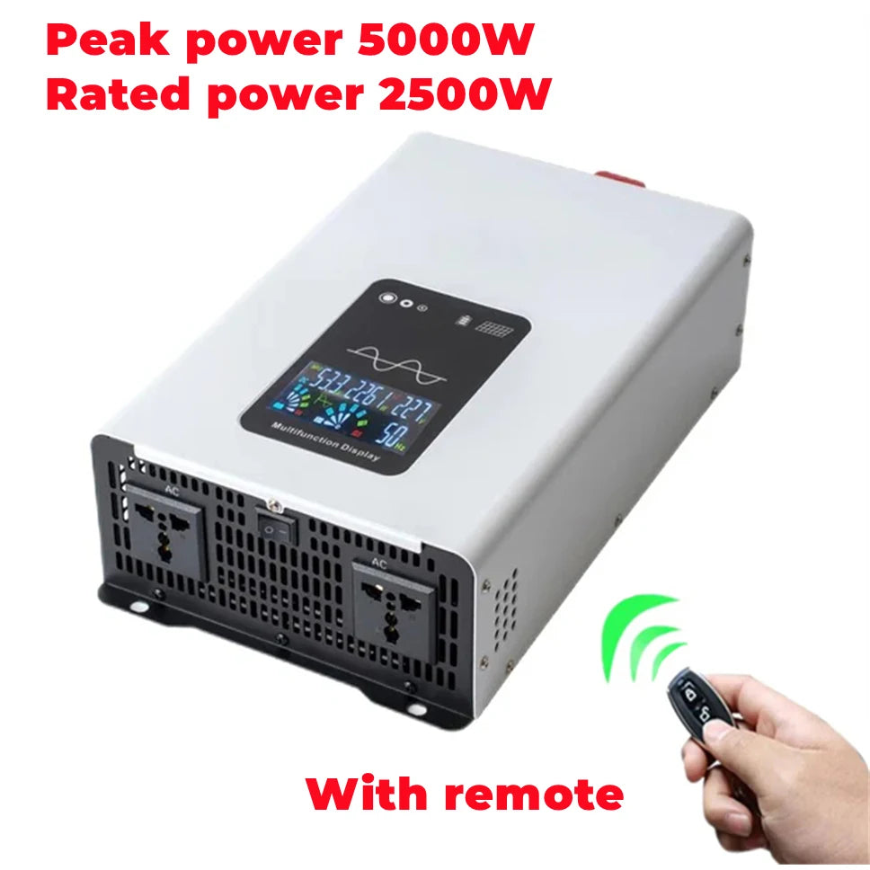 Pure Sine Wave Inverter 8000W 10000W 12000W DC 12V 24V 48V 60V 72V to AC 110V 220V Converter RV Vehicle Solar Inverter CE