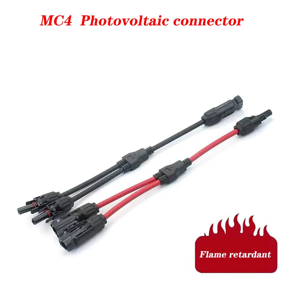 2 in 1 PV Y Branch Solar Parallel Connector 4mm2 1000V Solar Cable Photovoltaic System Male To Female Plug Connector red black PRIME RJ SOLAR PH