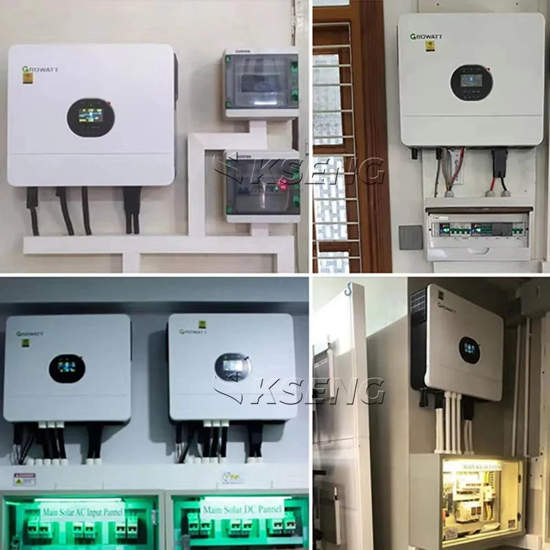 Growatt 6KW Off Grid Inverter Pure Sine Wave With WiFi Single Phase 48V 230V Grid Support Hybrid Inverter SPF 6000 ES Plus
