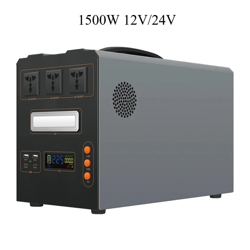 1000W/1500W/2000W/3000W/ Portable Power Station, Pure Sine Wave MPPT Solar Generator with Solar Panel for RV Camping Off Grid