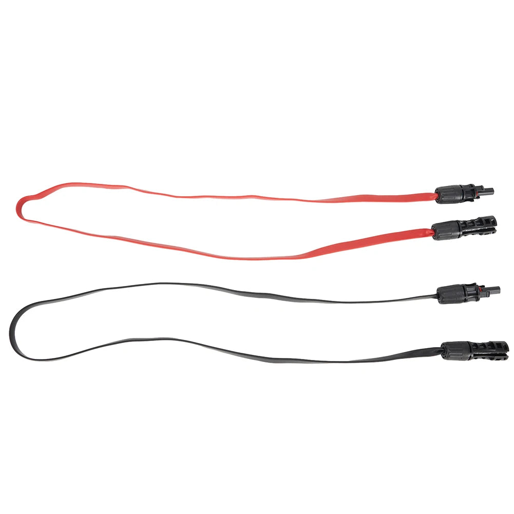 Flexible Flat Solar Cable 100cm PV Connector Compatible Copper Wire Core for Casement Window Installation