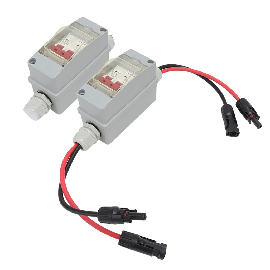 Circuit Breaker Protector Circuit Breaker MCB 2P DC 500V 32A Disconnect Switch with IP65 Waterproof Distribution Box MCB