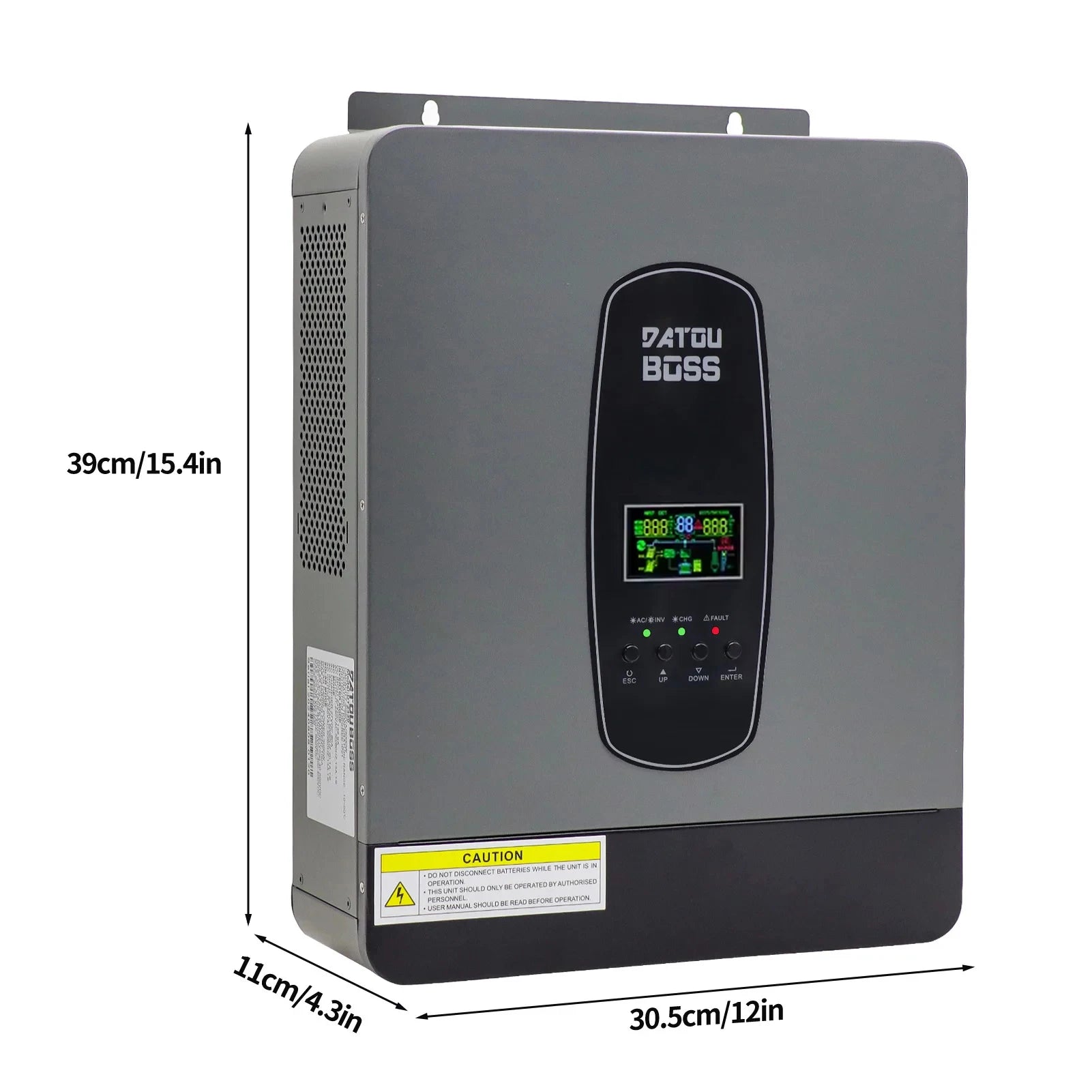 DATOUBOSS Solar Hybrid Inverter 3000W 24v to 220v Pure Sine Converter LCD Display Remote Control MPPT 55-450V DC 50/60Hz Inverte